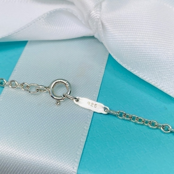 Tiffany & Co.Silver Butterfly dragonfly Flower Gemstone 16" Necklace W/box 925 - Picture 9 of 10